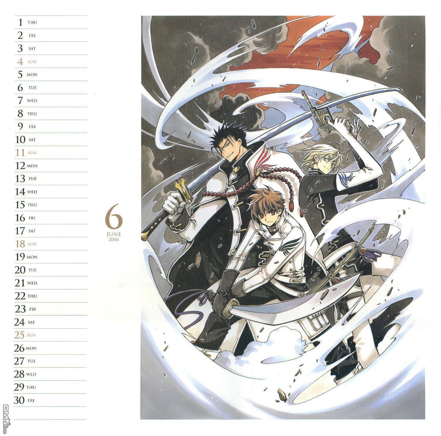 翼Tsubasa 2006漫画版月历