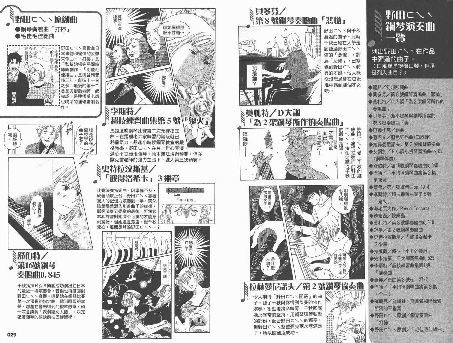 交响情人梦角色资料书
