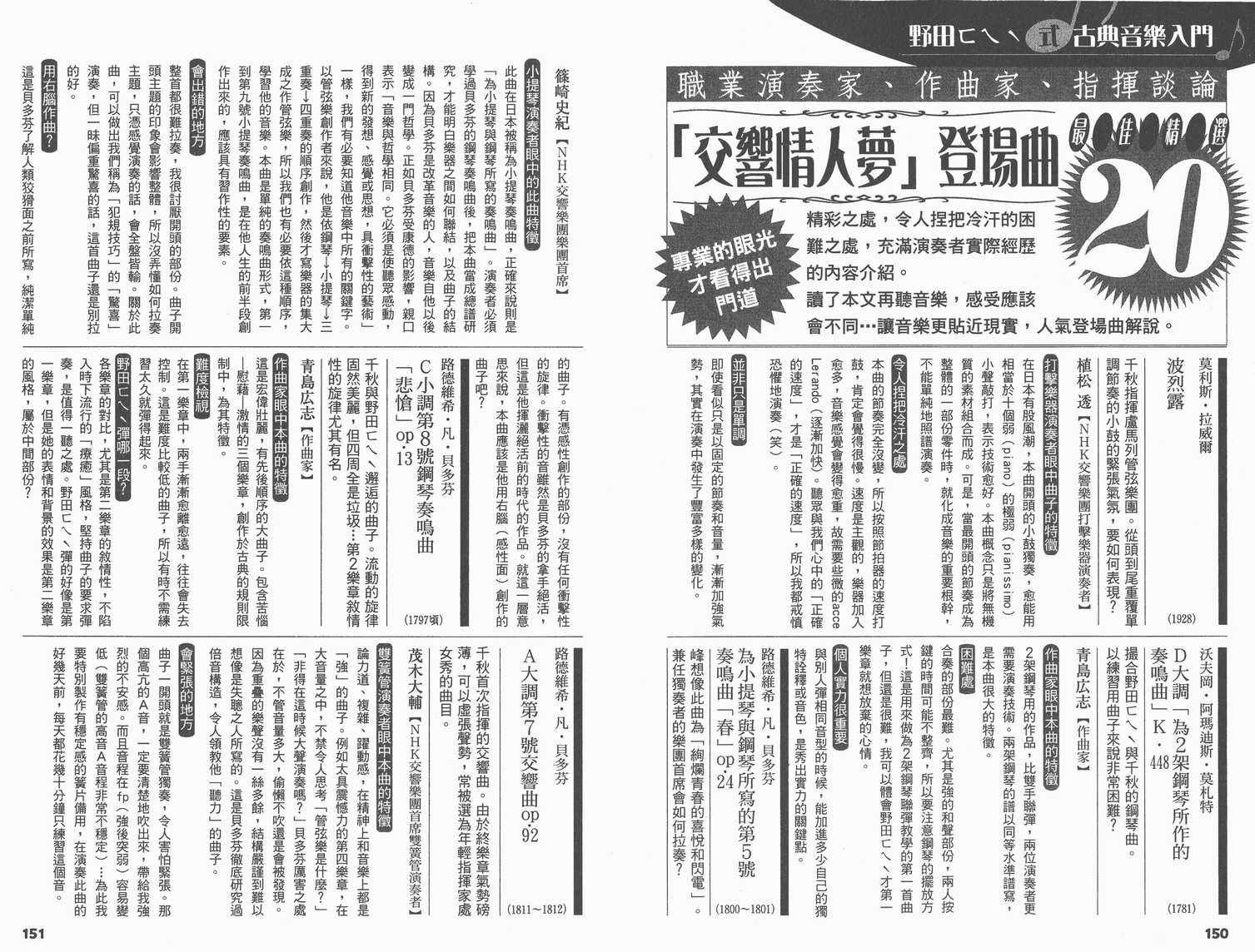 交响情人梦角色资料书