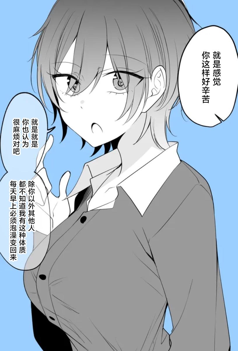 同寝的家伙好像一泡澡就会变成女孩子