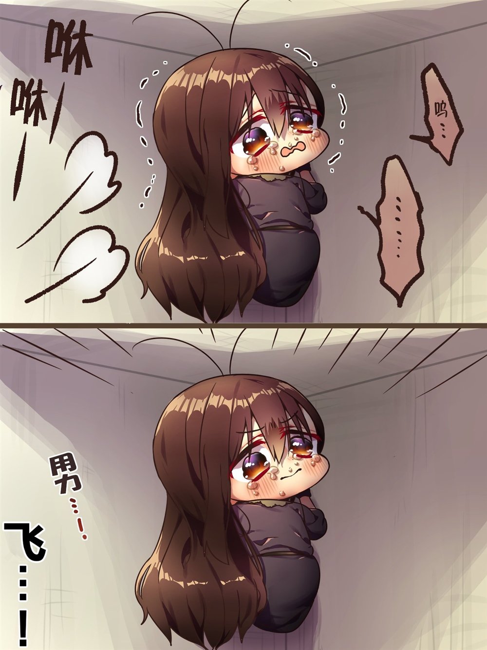 走投无路尝试起飞的蟑螂酱
