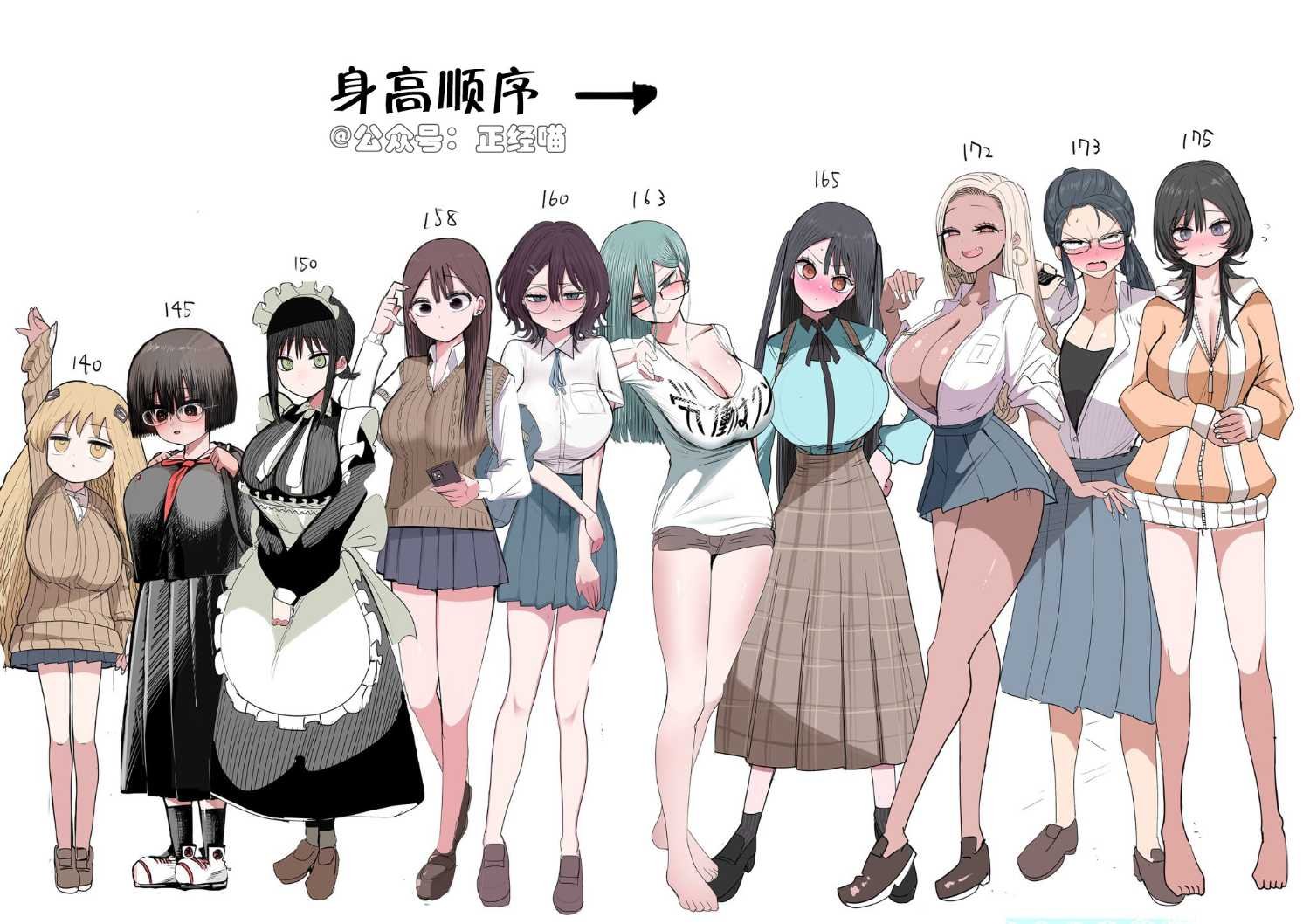 她们之间的对比