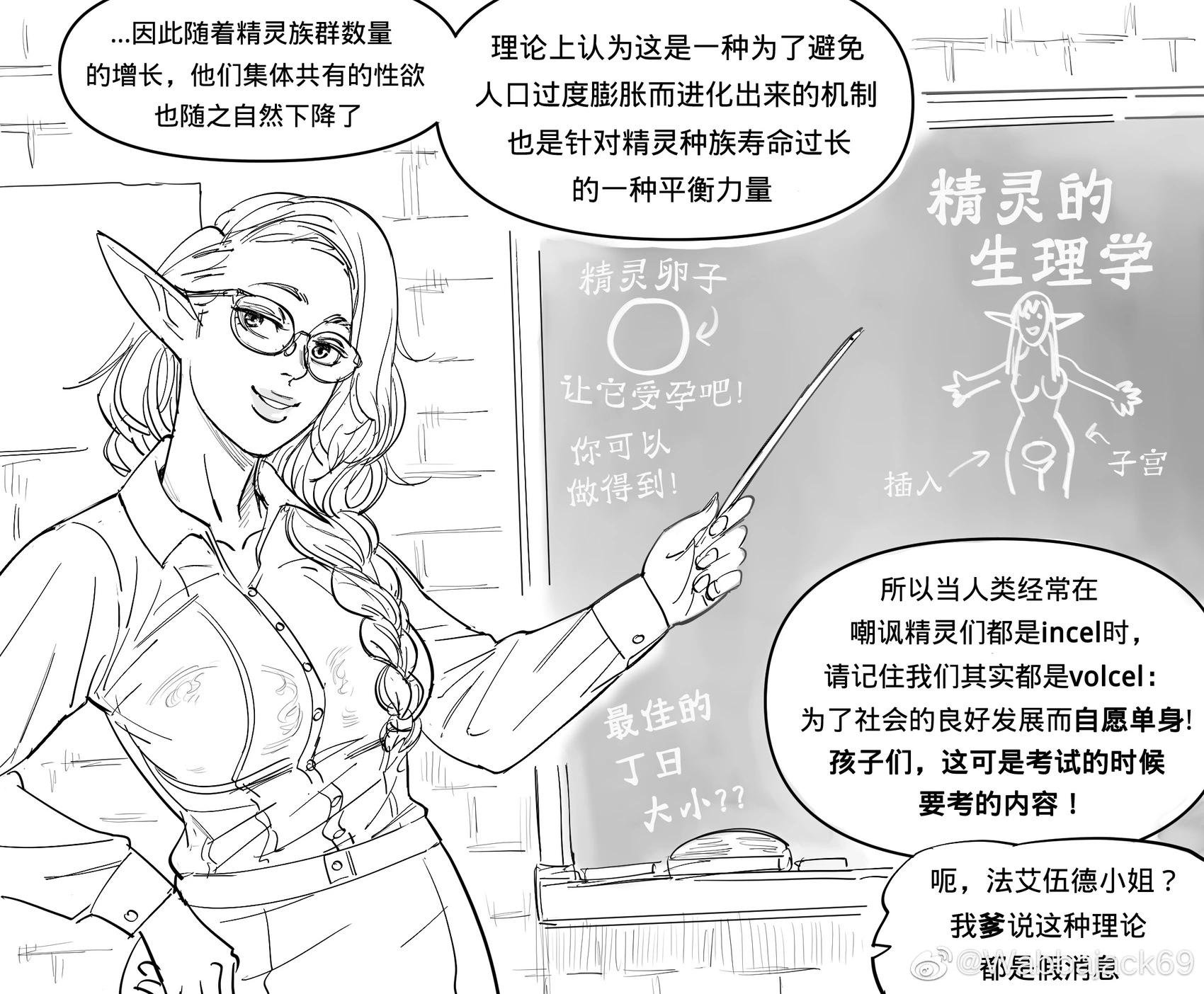 精灵教师解释其种族的生殖策略