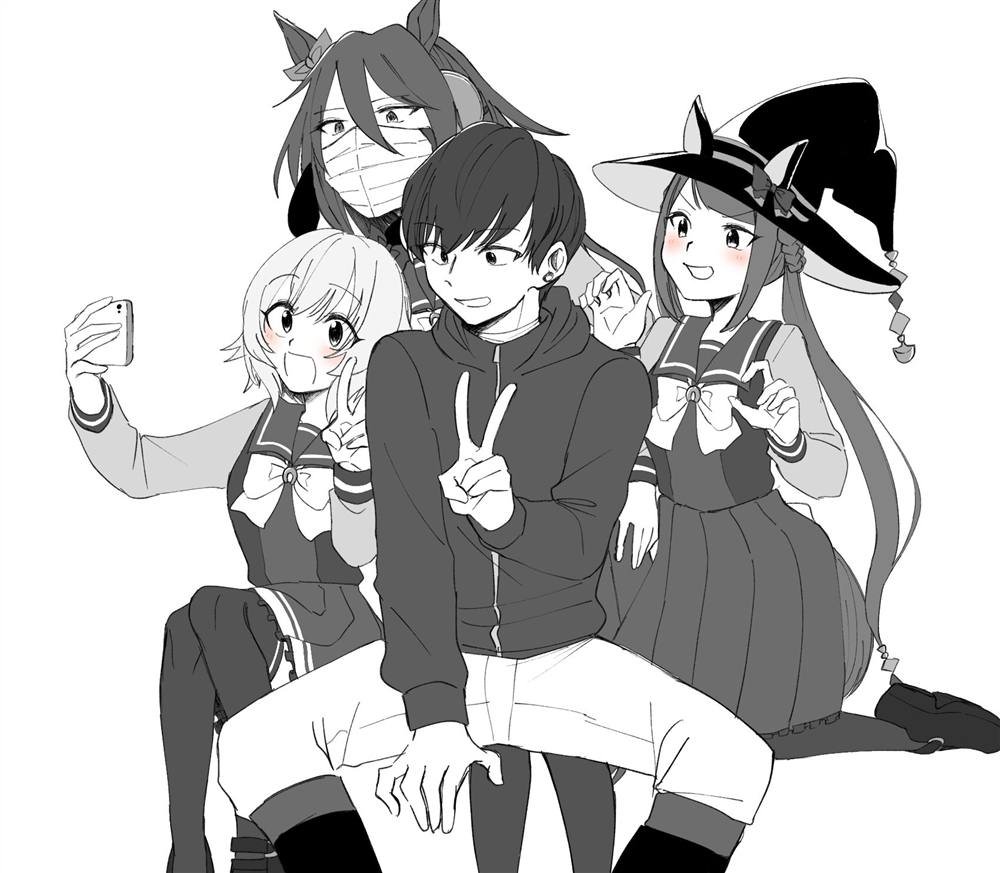 池添与他的爱马（？）们