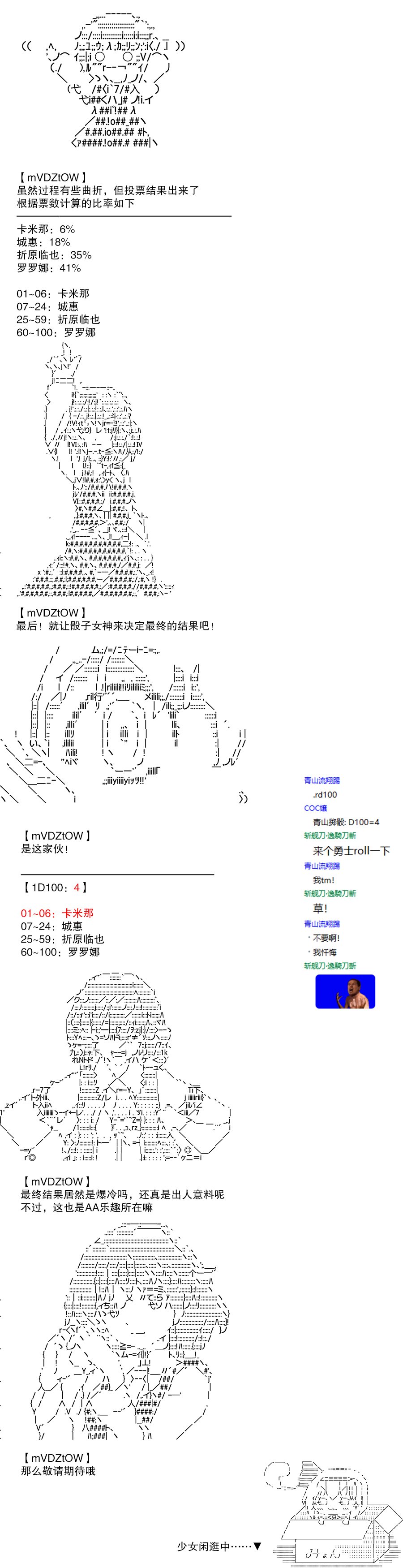 投票结果