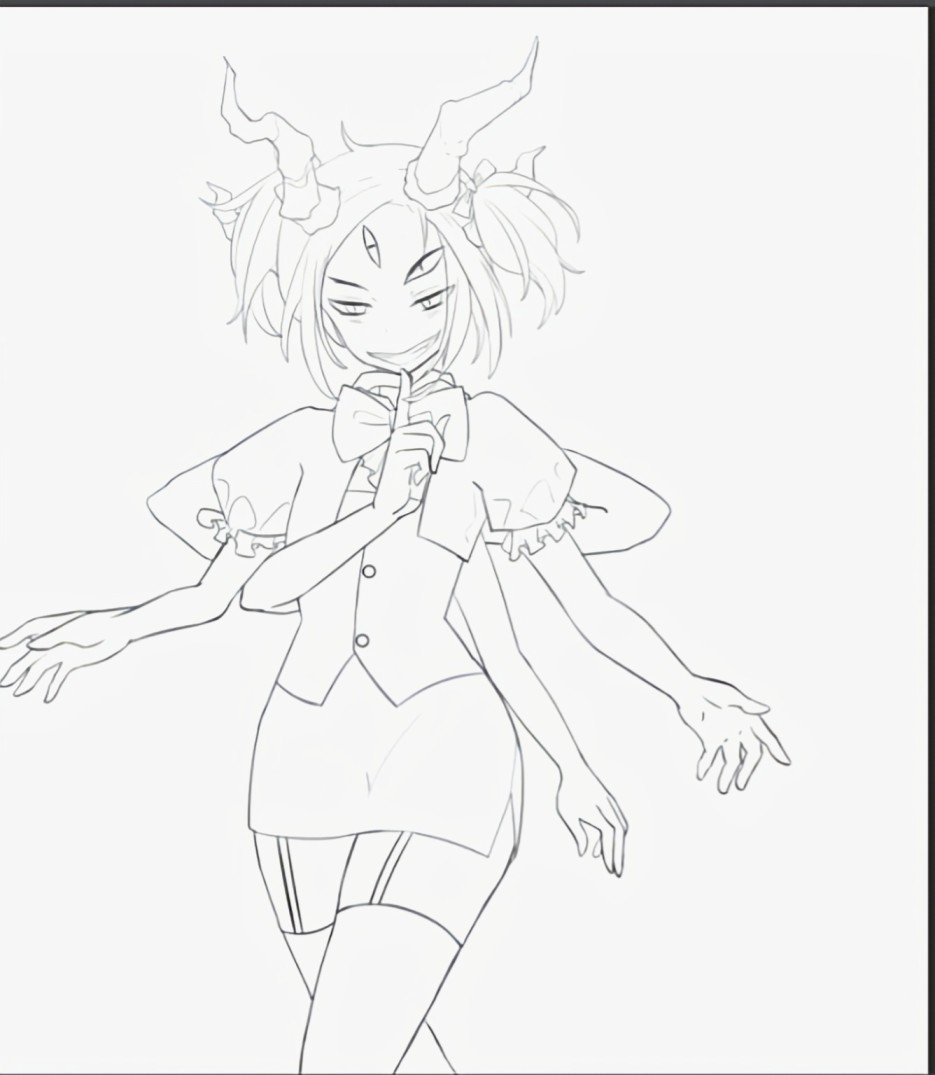 Muffet人设草图和上色版