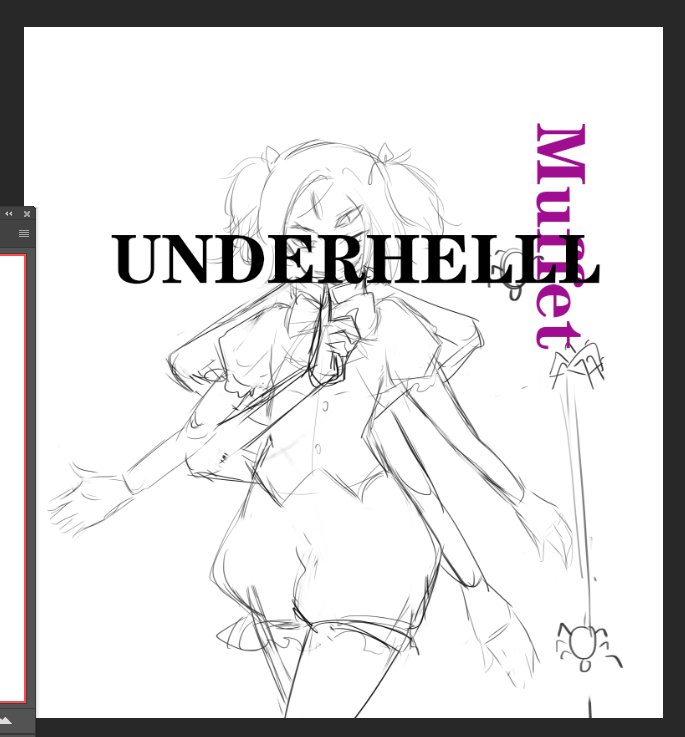 Muffet人设草图和上色版